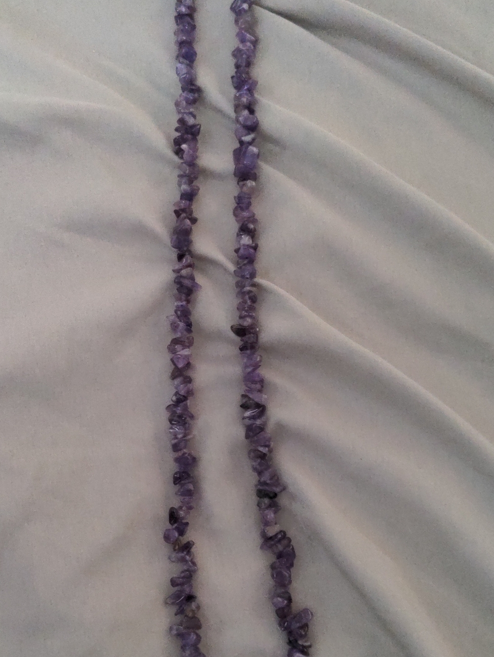 17 Inches Purple Amethyst Chip Bead Necklace - Women Jewelry